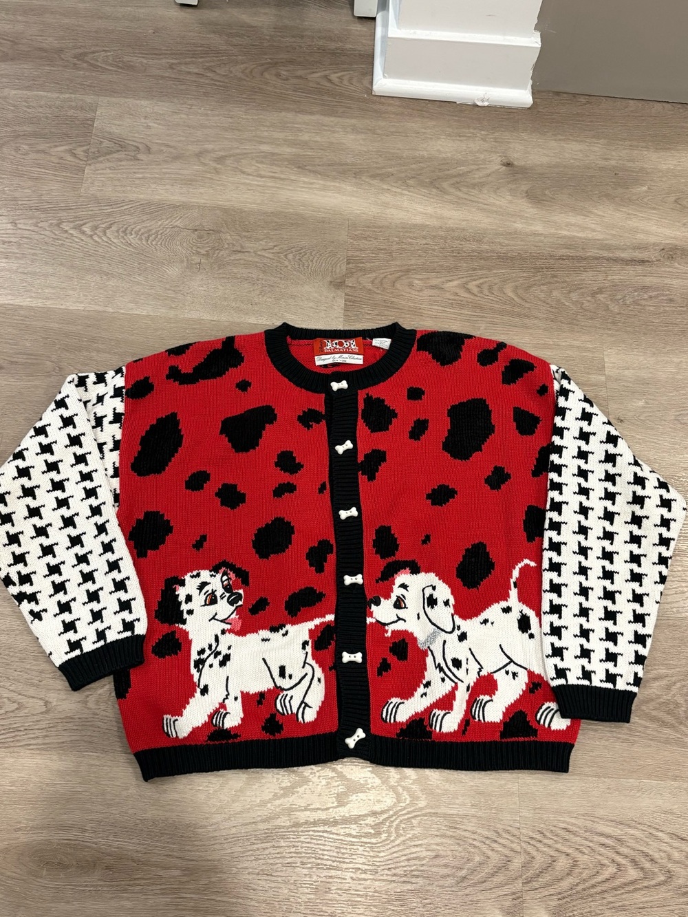 Disney Red & Black Dalmatian Spot Knit Cardigan